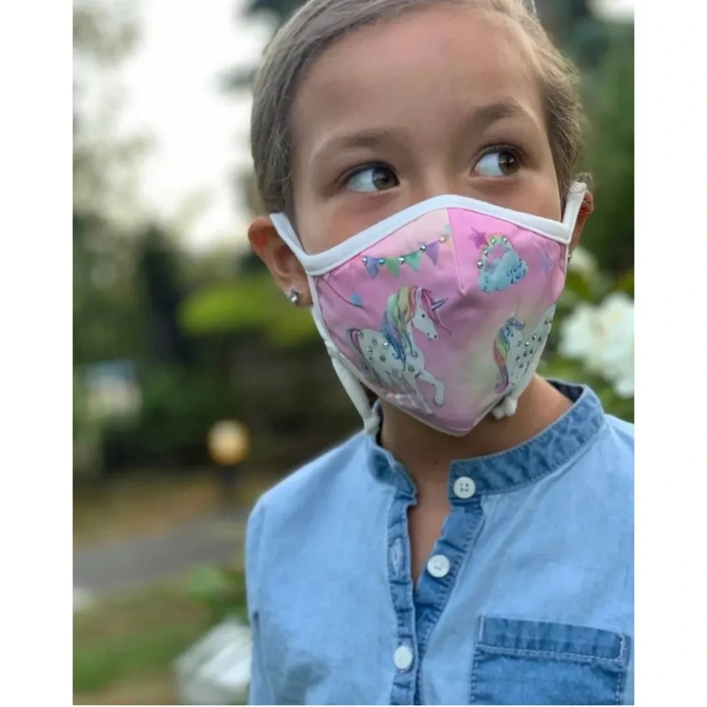 (NWT) Baby Sara - unicorn print face mask